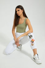 Load image into Gallery viewer, Redtag-White-Powerpuff-Print-Jogger-Joggers-Women&#39;s-
