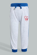 تنزيل الصورة على معرض الصور، Redtag-Grey-Mickey-Mouse-Placement-Print-Active-Pant-Joggers-Infant-Boys-3 to 24 Months
