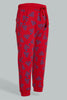 Redtag-Red-Printed-Superman-Active-Pant-Joggers-Infant-Boys-3 to 24 Months