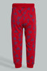 Redtag-Red-Printed-Superman-Active-Pant-Joggers-Infant-Boys-3 to 24 Months