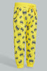 Redtag-Mustard-Printed-Batman-Actve-Pant-Joggers-Infant-Boys-3 to 24 Months