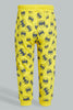 Redtag-Mustard-Printed-Batman-Actve-Pant-Joggers-Infant-Boys-3 to 24 Months