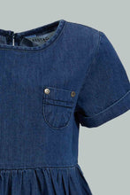 Load image into Gallery viewer, Redtag-Ing-Pocket-Detailed-Denim-Dress-Dresses-Infant-Girls-3 to 24 Months
