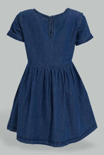 Load image into Gallery viewer, Redtag-Ing-Pocket-Detailed-Denim-Dress-Dresses-Infant-Girls-3 to 24 Months
