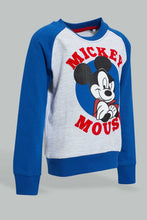 Load image into Gallery viewer, Redtag-Grey-And-Navy-Mickey-Mouse-Sweatshirts-Sweatshirts-Infant-Boys-3 to 24 Months
