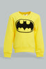 Redtag-Mustard-Chest-Printed-Batman-Sweatshirts-Sweatshirts-Infant-Boys-3 to 24 Months