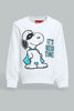 Redtag-White-Chest-Print-Snoopy-Sweatshirts-Sweatshirts-Infant-Boys-3 to 24 Months