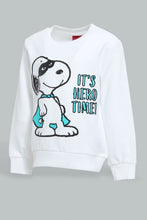 Load image into Gallery viewer, Redtag-White-Chest-Print-Snoopy-Sweatshirts-Sweatshirts-Infant-Boys-3 to 24 Months
