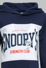 Load image into Gallery viewer, Redtag-Navy-Snoopy-Hoody-Tshirt-Long-Sleeves-Infant-Boys-3 to 24 Months
