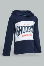 Load image into Gallery viewer, Redtag-Navy-Snoopy-Hoody-Tshirt-Long-Sleeves-Infant-Boys-3 to 24 Months
