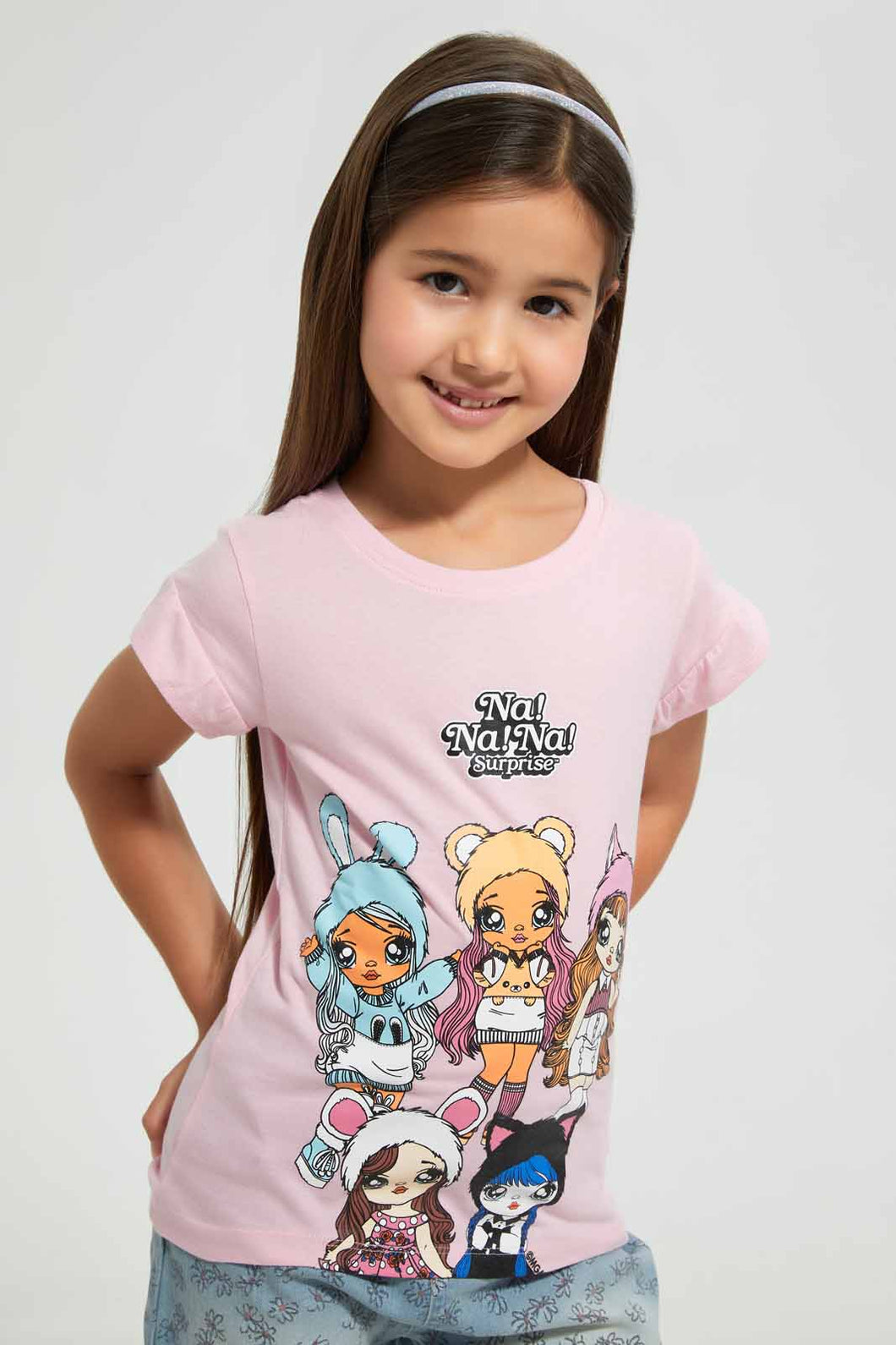 Redtag-Pink-Na-Na-Doll-Tee-Blouses-Girls-2 to 8 Years