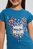 Redtag-Navy-Minnie-Mouse-Tee-Blouses-Girls-2 to 8 Years