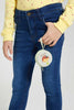 Redtag-Dark-Wash-Jean-With-Accessories-Jeans-Slim-Fit-Girls-2 to 8 Years