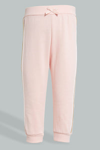 Redtag-Pink-Zipper-Jog-Suit-With-Side-Tape-Colour:Pink,-Filter:Infant-Girls-(3-to-24-Mths),-Infant-Girls-Sets,-New-In,-New-In-ING,-Non-Sale,-Section:Kidswear,-W21A-Infant-Girls-3 to 24 Months