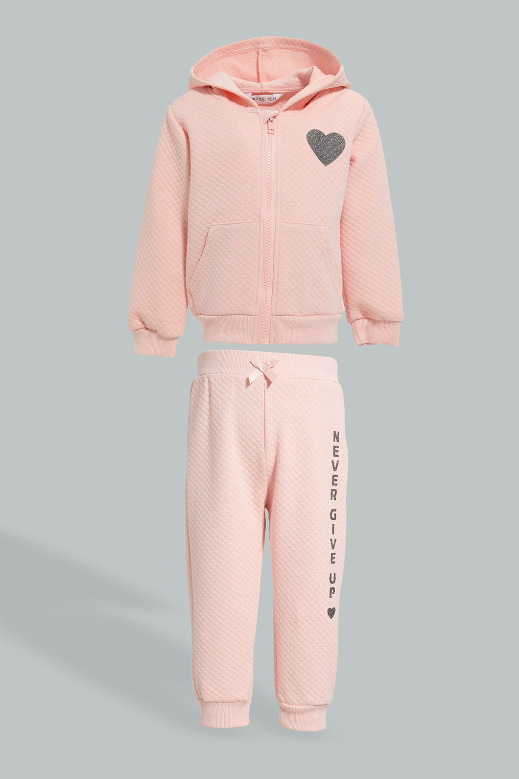 Redtag-Pink-Quilted-Jogsuit-Colour:Pink,-Filter:Infant-Girls-(3-to-24-Mths),-Infant-Girls-Sets,-New-In,-New-In-ING,-Non-Sale,-Section:Kidswear,-W21A-Infant-Girls-3 to 24 Months