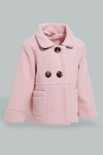 Load image into Gallery viewer, Redtag-Pink-Melton-Jacket-Jackets-Infant-Girls-3 to 24 Months
