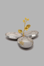 Load image into Gallery viewer, Redtag-Silver-Hammered-Three-Section-Oval-Dish-Serving-Dish-Home-Dining-
