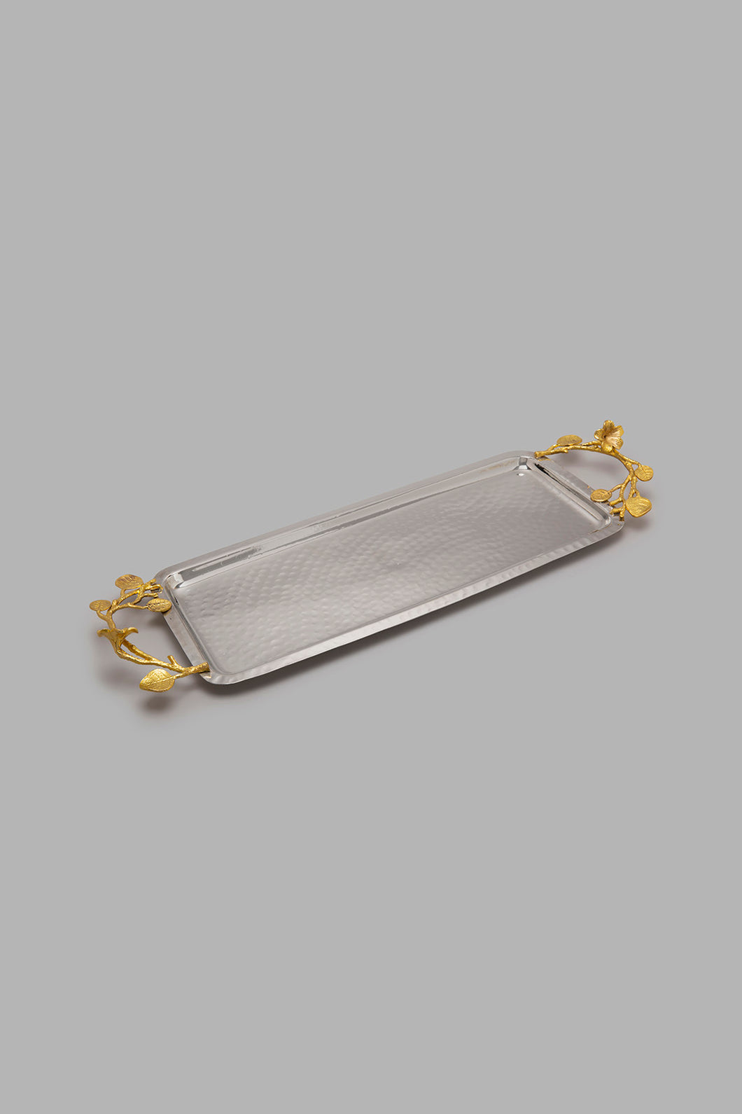 Redtag-Silver-Hammered-Rectangle-Tray-Trays-Home-Dining-