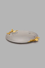 تنزيل الصورة على معرض الصور، Redtag-Silver-Hammered-Oval-Tray-Trays-Home-Dining-
