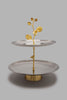 Redtag-Silver-Hammered-2-Tier-Serving-Dish-Serving-Dish-Home-Dining-