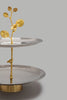 Redtag-Silver-Hammered-2-Tier-Serving-Dish-Serving-Dish-Home-Dining-