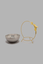 Load image into Gallery viewer, Redtag-Silver-Hammered-Bowl-With-Stand-Serving-Bowls-Home-Dining-
