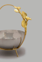 Load image into Gallery viewer, Redtag-Silver-Hammered-Bowl-With-Stand-Serving-Bowls-Home-Dining-
