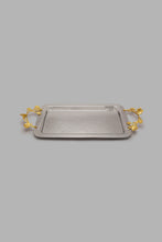 Load image into Gallery viewer, Redtag-Silver-Hammered-Rectangle-Tray-Trays-Home-Dining-
