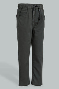 Redtag-Olive-Elasticated-Knit-Denim-Jean-Jeans-Slim-Fit-Boys-2 to 8 Years