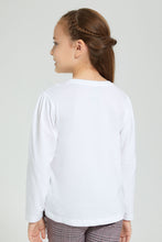 Load image into Gallery viewer, Redtag-White-Chip-&amp;-Dale--Knot-T-Shirt-Long-Sleeves-Girls-2 to 8 Years
