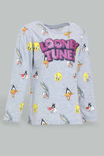 تنزيل الصورة على معرض الصور، Redtag-Grey-Printed-Looney-Tunes-Knot-Tee-Character-Girls-2 to 8 Years
