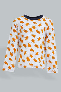 Redtag-White-And-Grey-Pj-Set-2-Pack-(4-Pack)-Colour:White,-Filter:Infant-Boys-(3-to-24-Mths),-Infant-Boys-Pyjama-Sets,-New-In,-New-In-INB,-Non-Sale,-Section:Kidswear,-W21B-Infant-Boys-3 to 24 Months