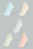 Redtag-Assorted-Melange-Plain-Ankle-Socks-(5-Pack)-Ankle-Length-Women's-