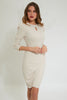 Redtag-Beige-Puff-Sleeve-Bodycon-Dress-Dresses-Women's-
