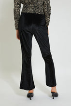 Load image into Gallery viewer, Redtag-Black-Velour-Trouser-Trousers-Women&#39;s-
