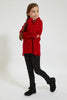 Redtag-Red-Turtle-Neck-Cardigan-Pullovers-Girls-2 to 8 Years