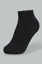 Load image into Gallery viewer, Redtag-White/Black/Grey-Melange-Plain-Ankle-Socks-(3-Pack)-Ankle-Socks-Women&#39;s-
