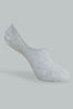 Redtag-White/Black/Grey-Melange-Plain-Invisible-Socks-(3-Pack)-Invisible-Women's-