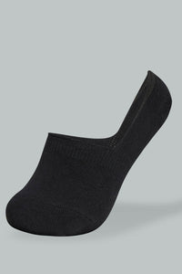Redtag-White/Black/Grey-Melange-Plain-Invisible-Socks-(3-Pack)-Invisible-Women's-