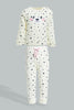 Redtag-Cream-Printed-Jogsuit-Colour:Cream,-Filter:Infant-Girls-(3-to-24-Mths),-Infant-Girls-Sets,-New-In,-New-In-ING,-Non-Sale,-Section:Kidswear,-W21B-Infant-Girls-3 to 24 Months