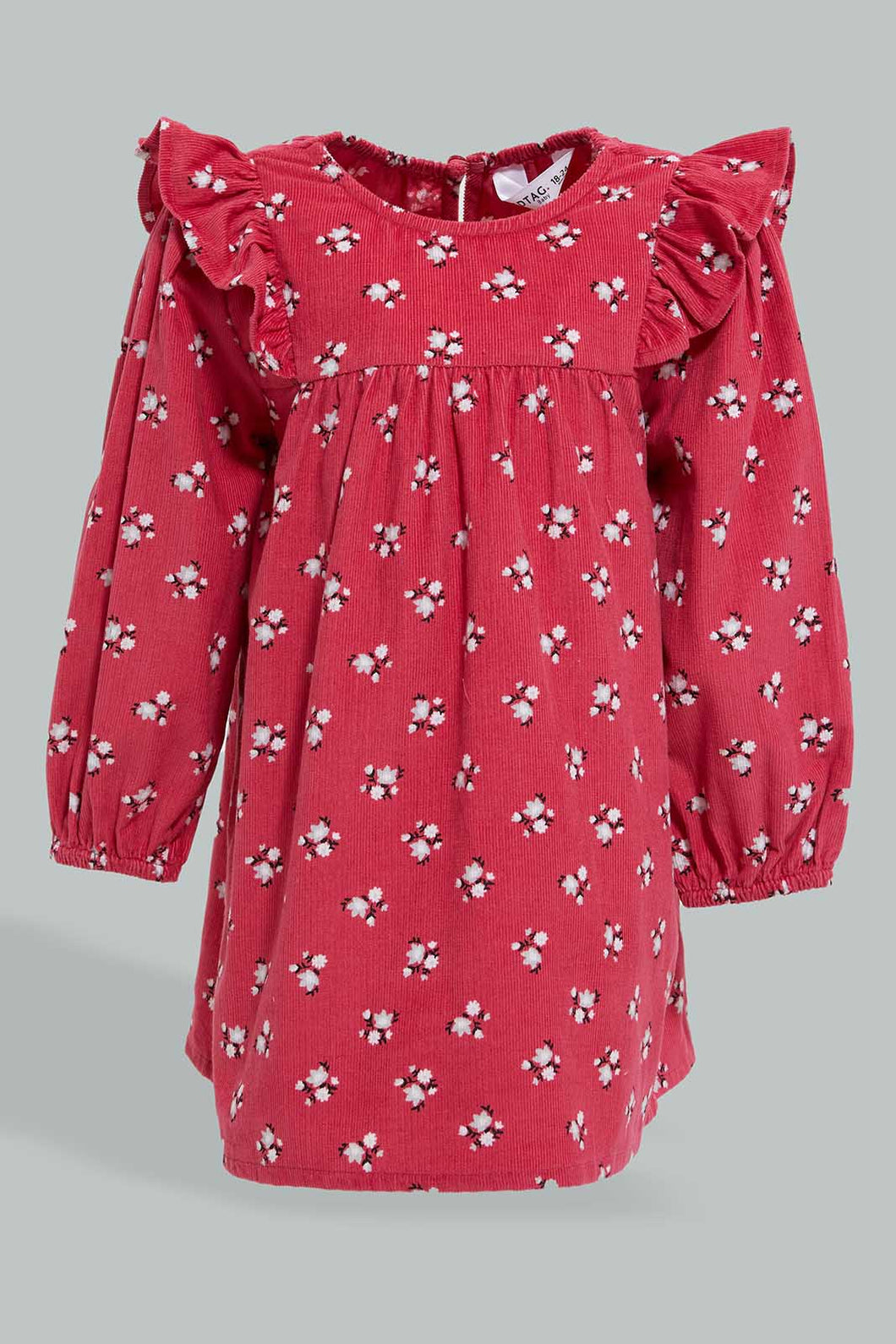 Redtag-Fuchsia-Printed-Dress-Colour:Fuchsia,-Filter:Infant-Girls-(3-to-24-Mths),-Infant-Girls-Dresses,-New-In,-New-In-ING,-Non-Sale,-Section:Kidswear,-W21B-Infant-Girls-3 to 24 Months