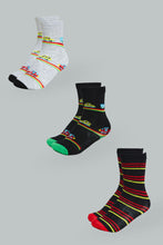 Load image into Gallery viewer, Redtag-Assorted-Long-Length-Car-Socks-(Pack-of-3)-365,-Boys-Socks,-Colour:Assorted,-ESS,-Filter:Boys-(2-to-8-Yrs),-New-In,-New-In-BOY,-Non-Sale,-Section:Kidswear-Boys-
