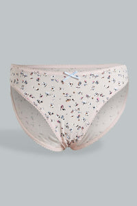 Redtag-Assorted-Print/Plain-Bikini-Briefs-(5-Pack)-365,-Colour:Assorted,-Filter:Women's-Clothing,-New-In,-New-In-Women,-Non-Sale,-Section:Women,-Women-Briefs-Women's-