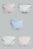 Redtag-Assorted-Print/Plain-Bikini-Briefs-(5-Pack)-365,-Colour:Assorted,-Filter:Women's-Clothing,-New-In,-New-In-Women,-Non-Sale,-Section:Women,-Women-Briefs-Women's-