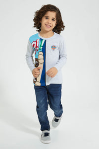 Redtag-Grey-Paw-Patrol-Long-Sleeve-T-Shirt-Boys-T-Shirts,-Character,-Colour:Grey,-Filter:Boys-(2-to-8-Yrs),-New-In,-New-In-BOY,-Non-Sale,-Section:Kidswear,-TBL,-W21B-Boys-2 to 8 Years