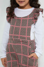 Load image into Gallery viewer, Redtag-Assorted-T-Shirt-&amp;-Dungaree-Set-Sets-Girls-2 to 8 Years
