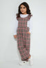 Redtag-Assorted-T-Shirt-&-Dungaree-Set-Sets-Girls-2 to 8 Years