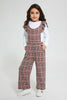 Redtag-Assorted-T-Shirt-&-Dungaree-Set-Sets-Girls-2 to 8 Years