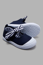 Load image into Gallery viewer, Redtag-Denim-Bow-Trim-Pump-Colour:Denim,-Filter:Girls-Footwear-(1-to-3-Yrs),-ING-Trainers,-New-In,-New-In-ING-FOO,-Non-Sale,-W21B-Infant-Girls-1 to 3 Years
