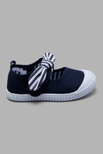 Load image into Gallery viewer, Redtag-Denim-Bow-Trim-Pump-Colour:Denim,-Filter:Girls-Footwear-(1-to-3-Yrs),-ING-Trainers,-New-In,-New-In-ING-FOO,-Non-Sale,-W21B-Infant-Girls-1 to 3 Years
